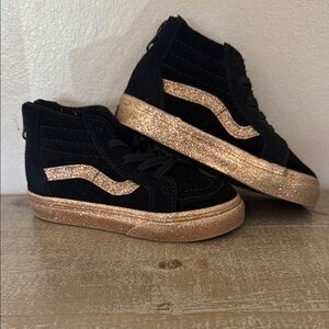 Vans Kids Sneakers Black and Gold